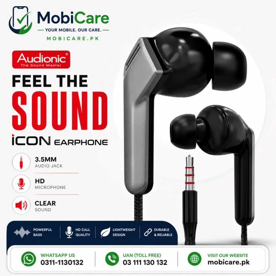 Audionic ICON Wired Earphones with HD Mic & 3.5mm Jack