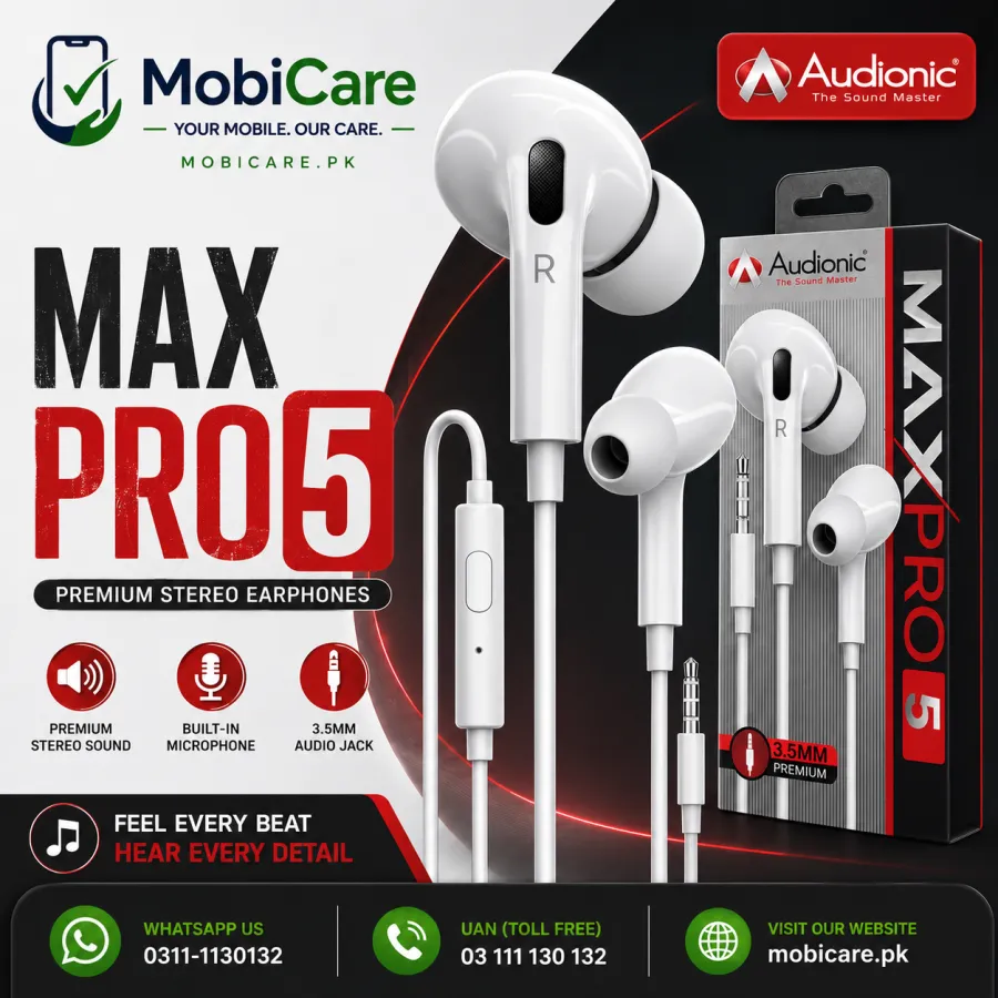 Audionic MAX PRO 5 Wired Handsfree with 3.5mm Audio Jack