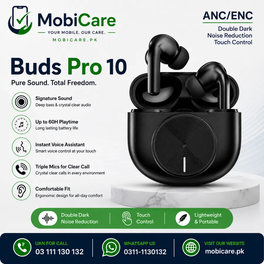 Buds Pro 10 ANC/ENC Wireless Bluetooth Earbuds
