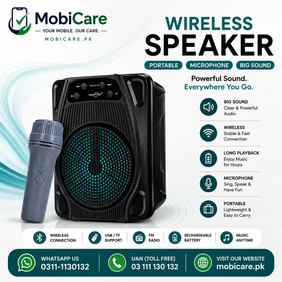 GreatNice GTS-2118 4-Inch Wireless Speaker with Microphone
