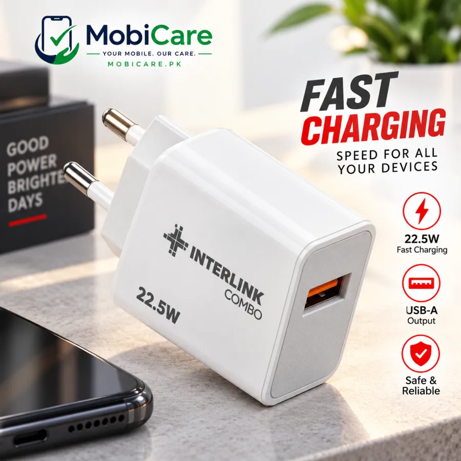 INTERLINK COMBO 22.5W Fast Charger Adapter – USB-A