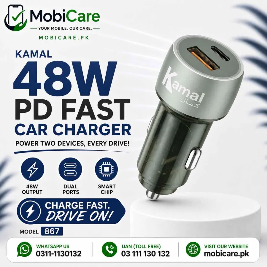 Kamal Model 867 48W PD Dual-Port Car Charger