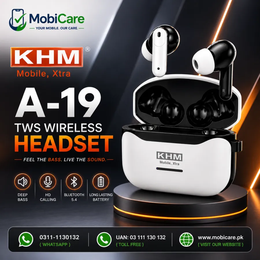 KHM A19 TWS Wireless Earbuds – 3D Surround Sound Bluetooth Earbuds