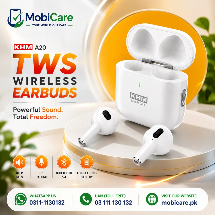 KHM A20 TWS Wireless Stereo Earbuds – Hi-Res Audio Earbuds