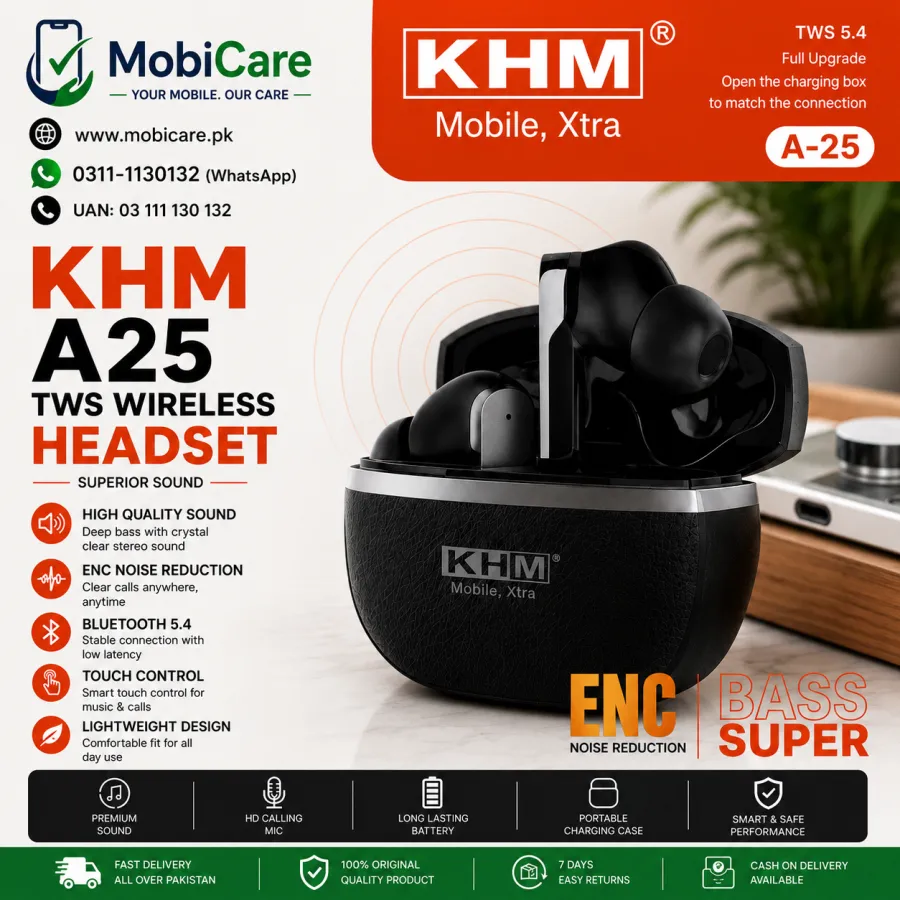KHM A25 ENC Bass Wireless Earbuds – Super Bass