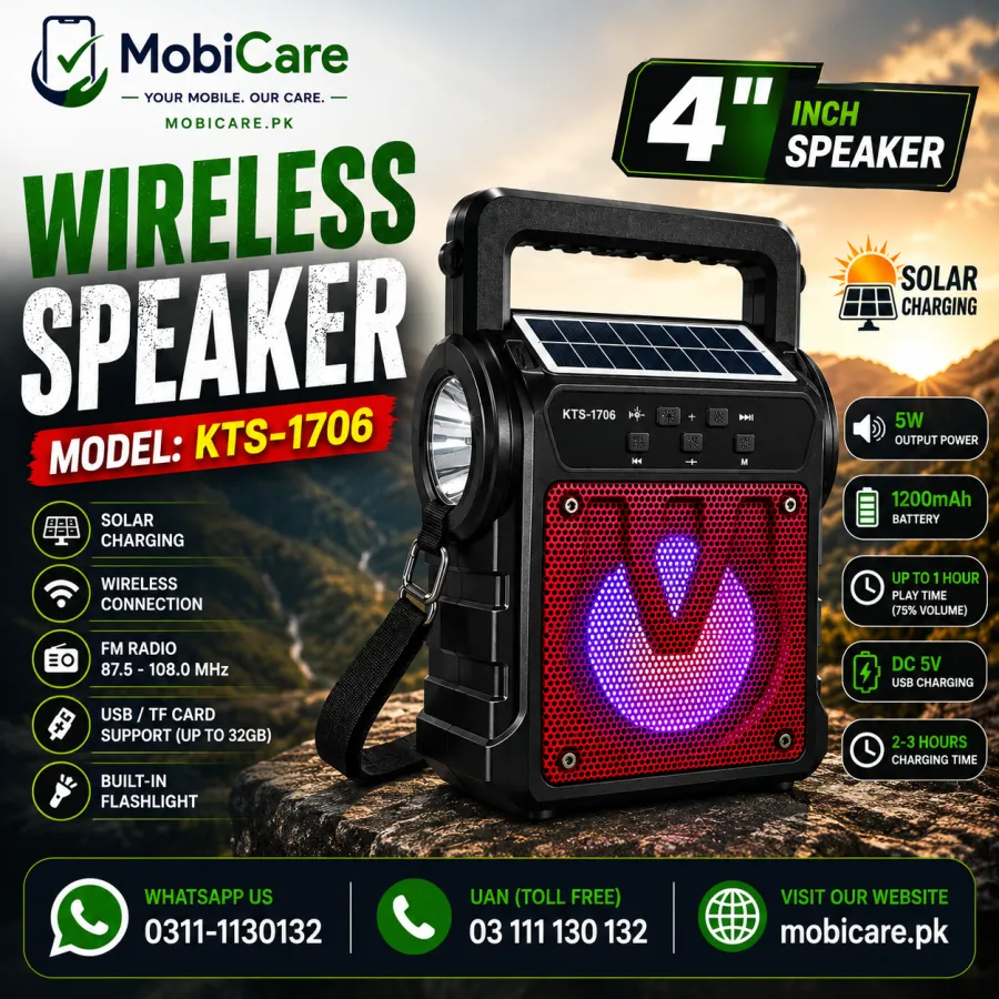 MobiCare KTS-1706 4-Inch Solar Wireless Speaker