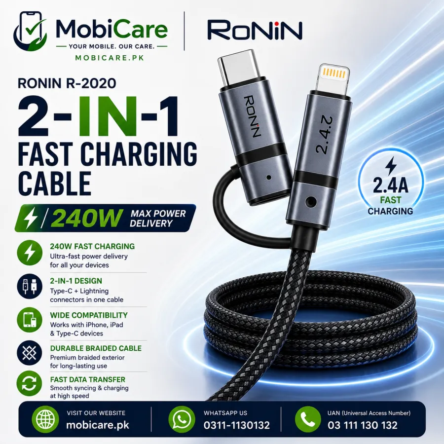 Ronin R-2020 240W 2-in-1 Fast Charging Cable