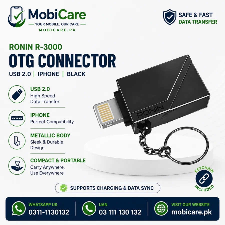 Ronin R-3000 OTG Connector for iPhone Lightning – USB 2.0 Adapter