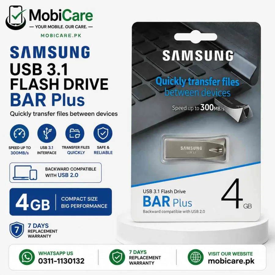 Samsung BAR Plus 4GB USB 3.1 Flash Drive – Up to 300MB/s