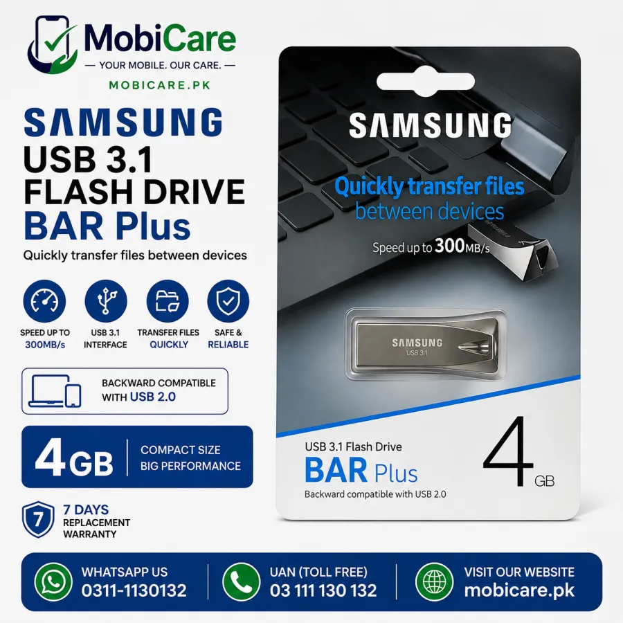 Samsung BAR Plus 4GB USB 3.1 Flash Drive – Up to 300MB/s